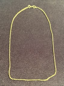10K Yellow Gold Rope Necklace "417 MCS" 13"