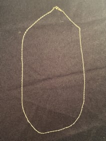 14K Gold Rope Necklace 17"