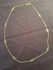 14KT Gold Italian Necklace 16"