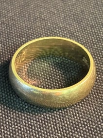 14K Yellow Gold Band - LoveCraft (Size 6.75) (App. 1")