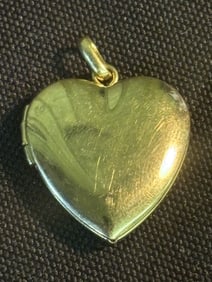 14KT. Yellow Gold Heart Locket (App. 1")