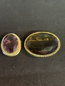 Pair Of Vintage Brooch's 2.5"