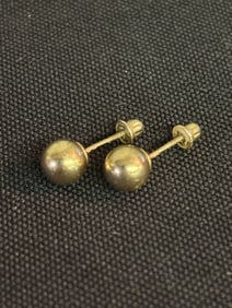 Pair Of 14K Gold Earrings (App. 1")