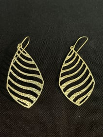 Pair Of 14KT Gold Earrings 2"