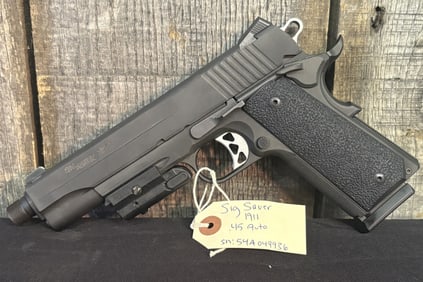 Sig Sauer 1911 .45Auto S/N:54A049936 9" With Case And Custom Holster
