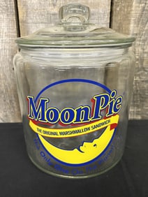 Vintage MoonPie Jar w/ Lid 6"X10"