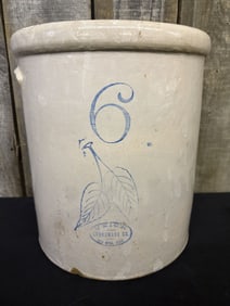 Union Stoneware Co #6 Crock, Red Wing Minn. 12"X14"