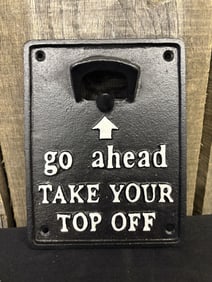 Cast Iron Bottle Cap Remover Plaque 5"X7"