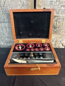 Vintage Hopken&Son NJ Polished Stainless Calibration Weight Set 4"X5"