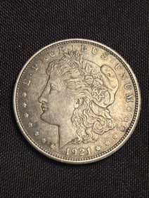 1921-D Morgan Silver Dollar (90% Silver) 1.5"