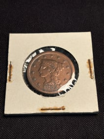 1853 Braided Hair Liberty Head Large Cent (App. 1")