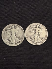 1942 - 1942 Walking Liberty Half Dollars (90% Silver) (App. 1")