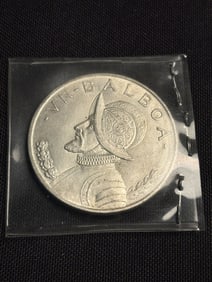 1947 Panamanian 1 Balboa Silver Coin (90% Silver) (App. 1")