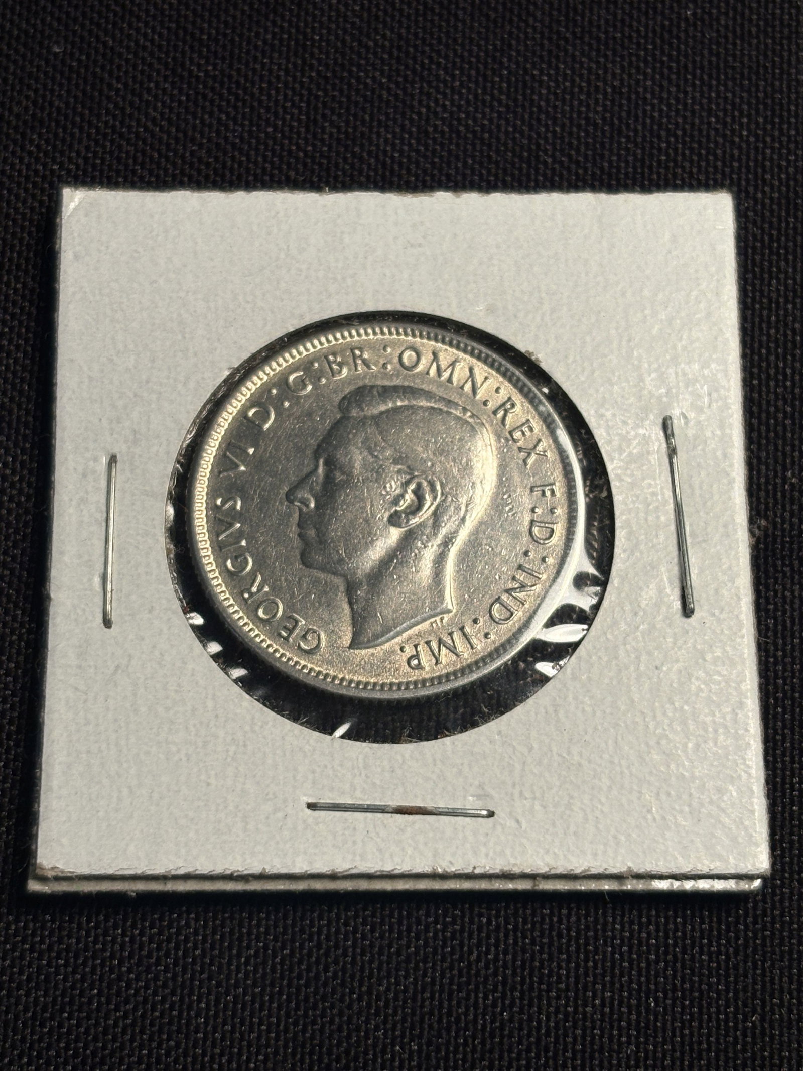 1943-S Australian Shilling Coin (92.5% Silver) (App. 1"): 1943-S Australian Shilling Coin (92.5% Silver) (App. 1")