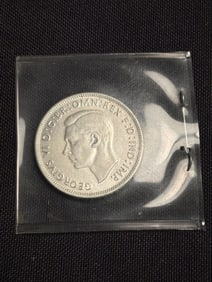 1944-S Australian Shilling Coin (92.5% Silver) (App. 1")