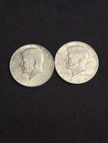 (2) 1964 Kennedy Half Dollar Silver Coins (90% Silver) (App. 1.2")