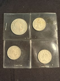 (4) 1940-60's Canadian Silver Coins (App. 1")