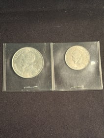 (2) 1962 Panamanian Balboa Coins (90% Silver) (App. 1")