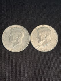 (2) 1964 Kennedy Half Dollar Silver Coins (90% Silver) (App. 1.2")