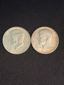 (2) 1964 Kennedy Half Dollar Silver Coins (90% Silver) (App. 1.2")