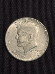 1964 Kennedy Half Dollar Silver Coin (90% Silver) (App. 1.2")