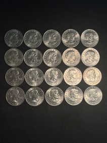 (20) Susan B. Anthony Dollar Coins (App. 1")
