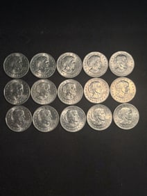 (15) Susan B. Anthony Dollar Coins (App. 1")