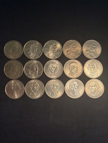 (15) U.S. Presidential - Sacagawea Dollar Coins (App. 1")