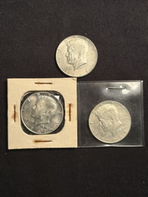 (3) 1965-68 Kennedy Half Dollar Silver Coins (40% Silver) (App. 1.2")