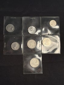 (7) 1940-50's Canadian Silver Content Coins (App. 1")