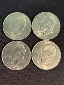 (4) 1972 Dwight D. Eisenhower Dollar Coins (App. 1.5")