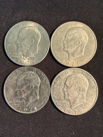 (4) 1971-72 Dwight D. Eisenhower Dollar Coins (App. 1.5")