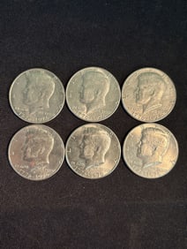 (6) 1976 Kennedy Half Dollar Coins (App. 1.2")