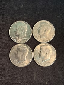 (4) 1976 Kennedy Half Dollar Coins (App. 1.2")