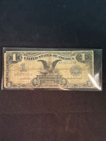 1899 $1 Silver Certificate "Black Eagle" Bill 3"X7"