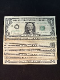 (20) Series 1963B $1 Bill (First Year Bill Replacing Silver Certificates)