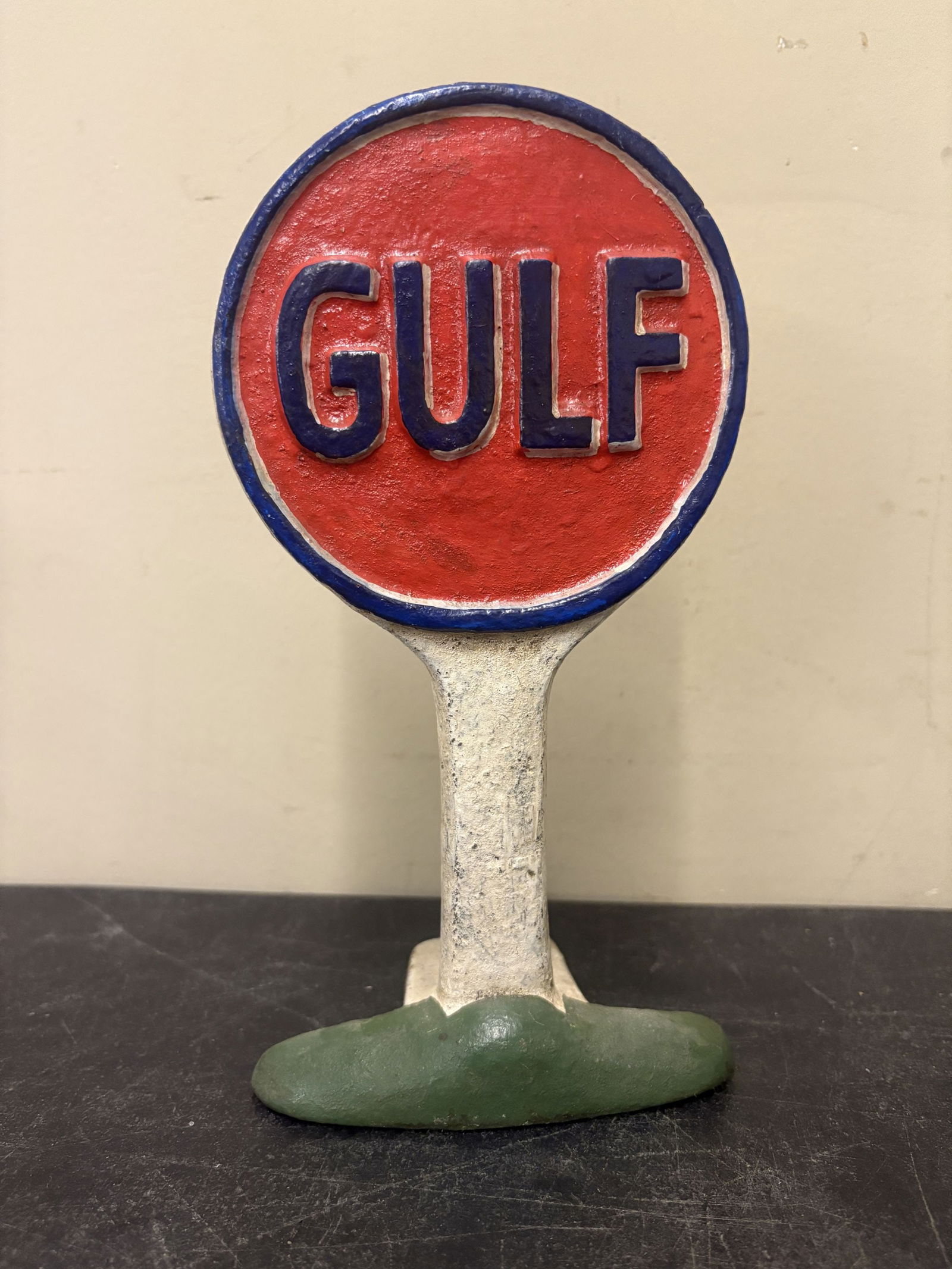Vintage Gulf Cast Iron Doorstop - 5"x9.5": Vintage Gulf Cast Iron Doorstop - 5"x9.5"