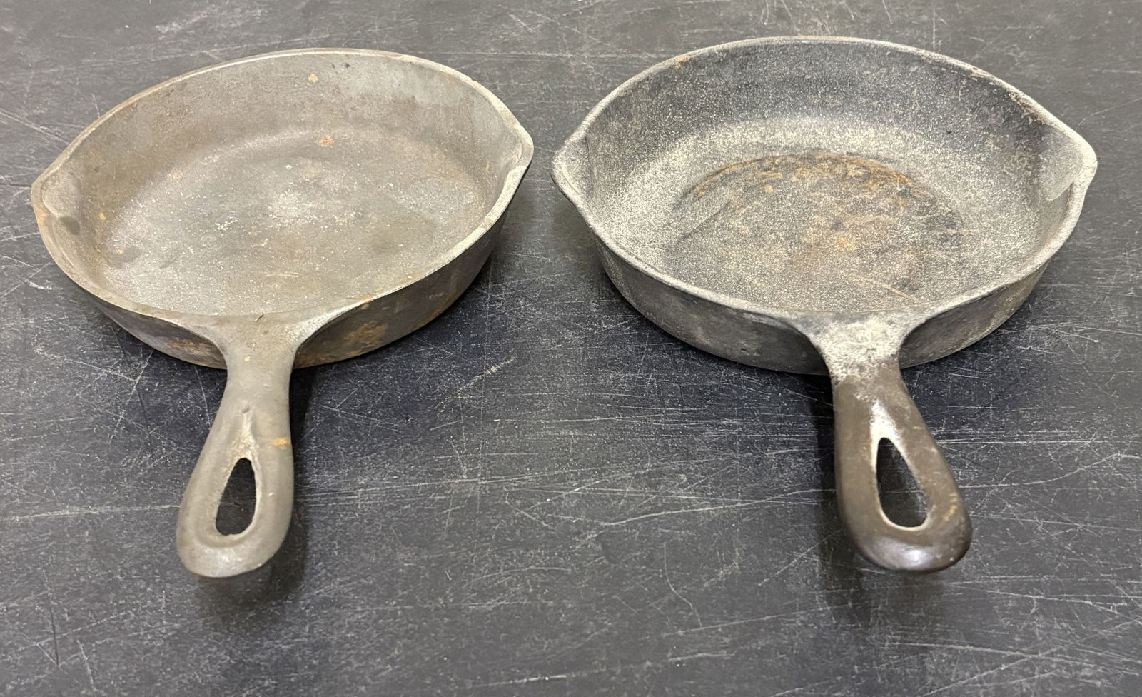 Two (2) Small Cast Iron Skillets - 6": Two (2) Small Cast Iron Skillets - 6"