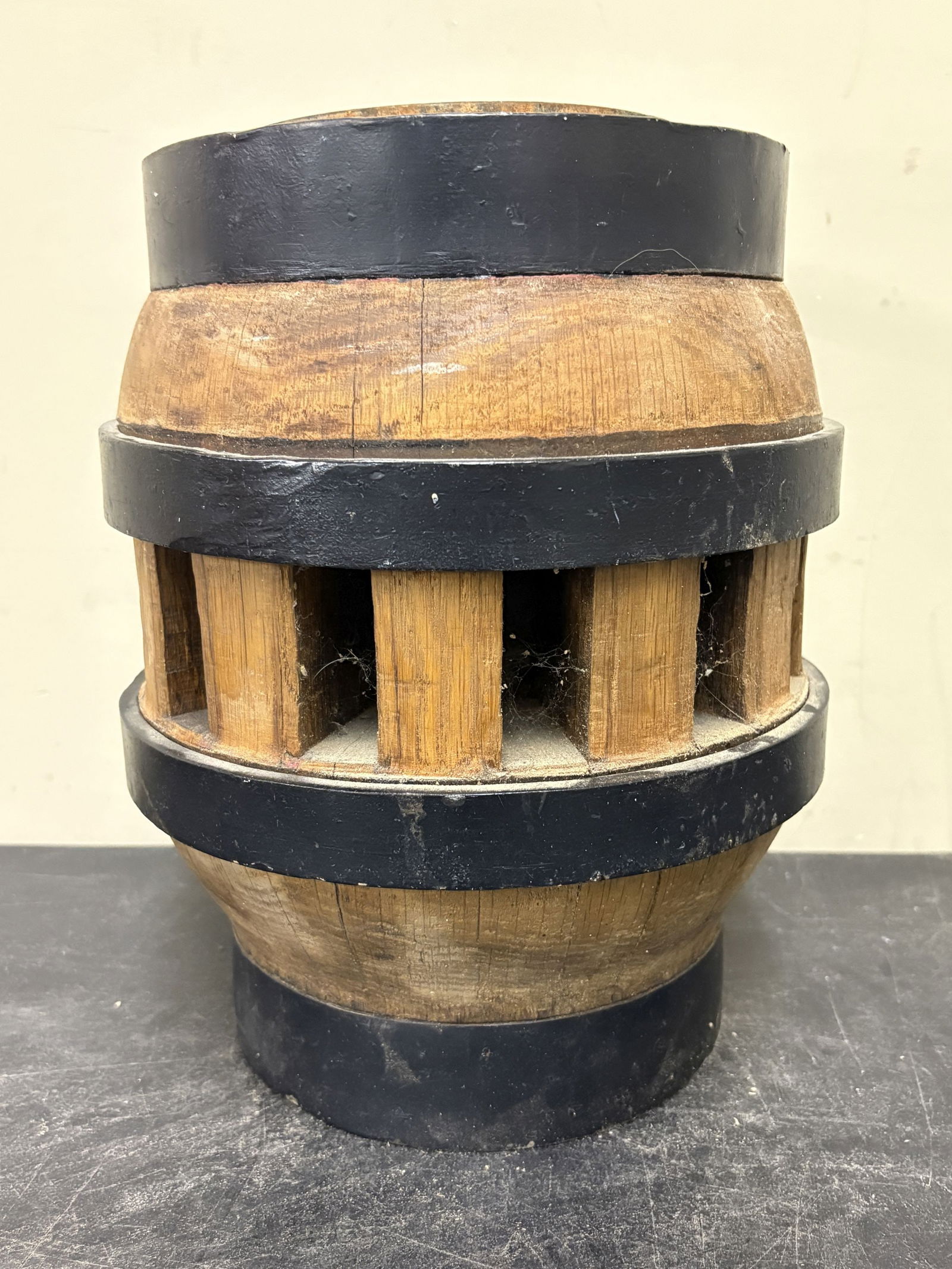 Wooden and Wrought Iron Cart Wheel Hubs in Exellent Condition - 12": Wooden and Wrought Iron Cart Wheel Hubs in Exellent Condition - 12"