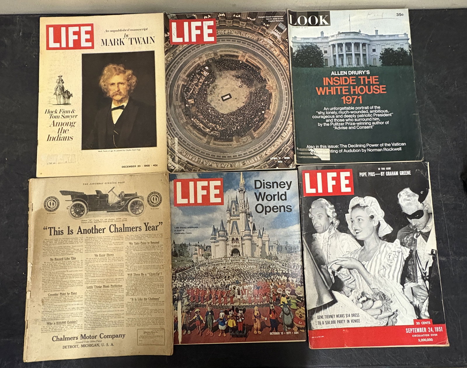 Collection of Vintage LIFE Magazines - 10"x13": Collection of Vintage LIFE Magazines - 10"x13"