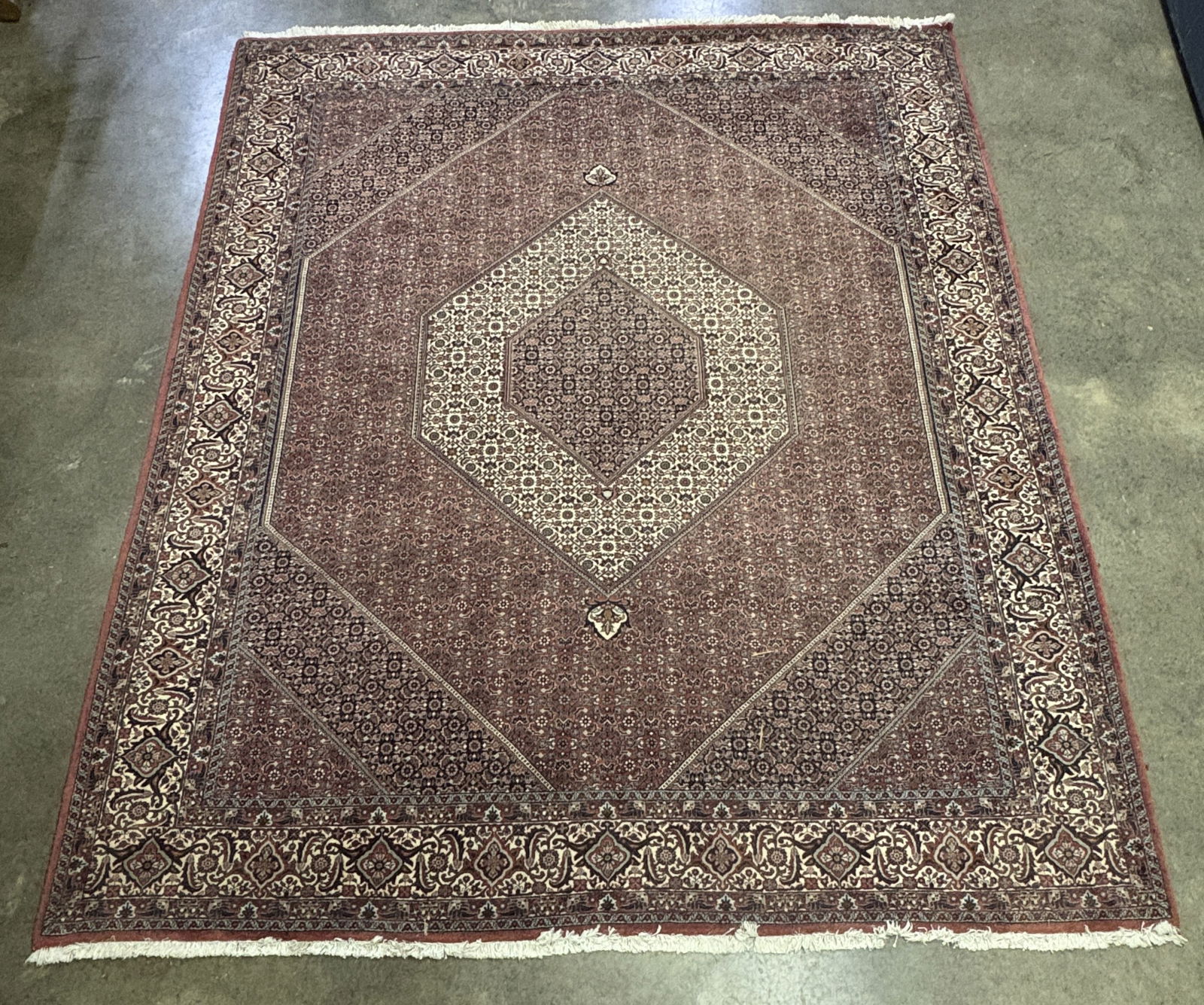 Hand-knotted Persian Bidjar wool rug, Nicknamed "The Iron Carpet of Persia" 8'3"x9'10": Hand-knotted Persian Bidjar wool rug, Nicknamed "The Iron Carpet of Persia" 8'3"x9'10"