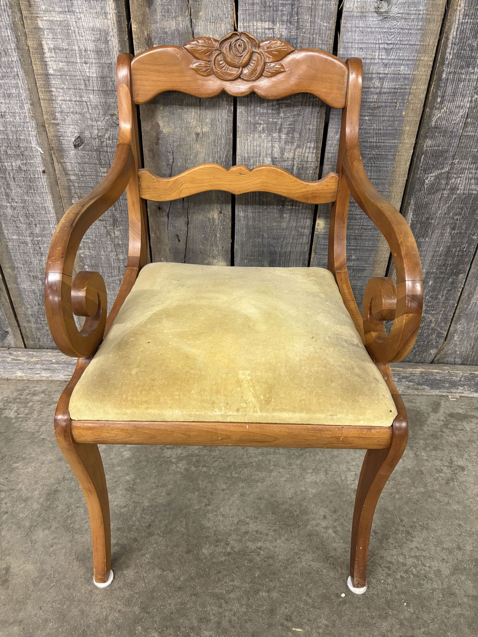 Vintage Wood Accent Chair - Regency Style 20"X36" (1 of 5)
