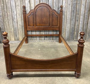 Maple Panel Bed Frame - Barley Twists Posts 66"X89"X69"