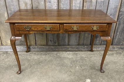 Bassett Queen Anne Style Oak Console Or Sofa Table 24"X50"X31"