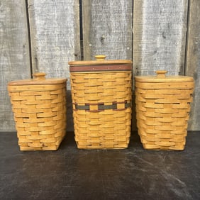 Trio Of Longaberger Baskets 10"