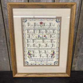 Framed Handmade Sampler 20"X24"