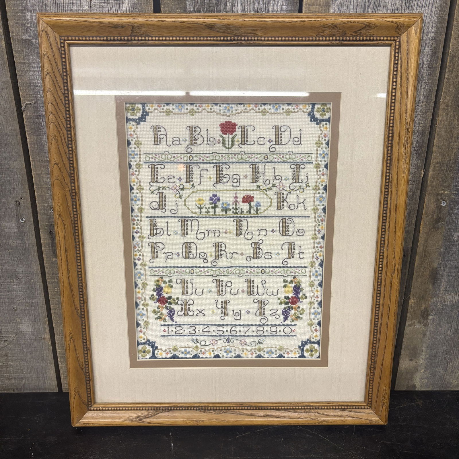 Framed Handmade Sampler 20"X24": Framed Handmade Sampler 20"X24"