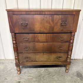 Antique American Empire-Style Chest Of Drawers 20"X44"X50"
