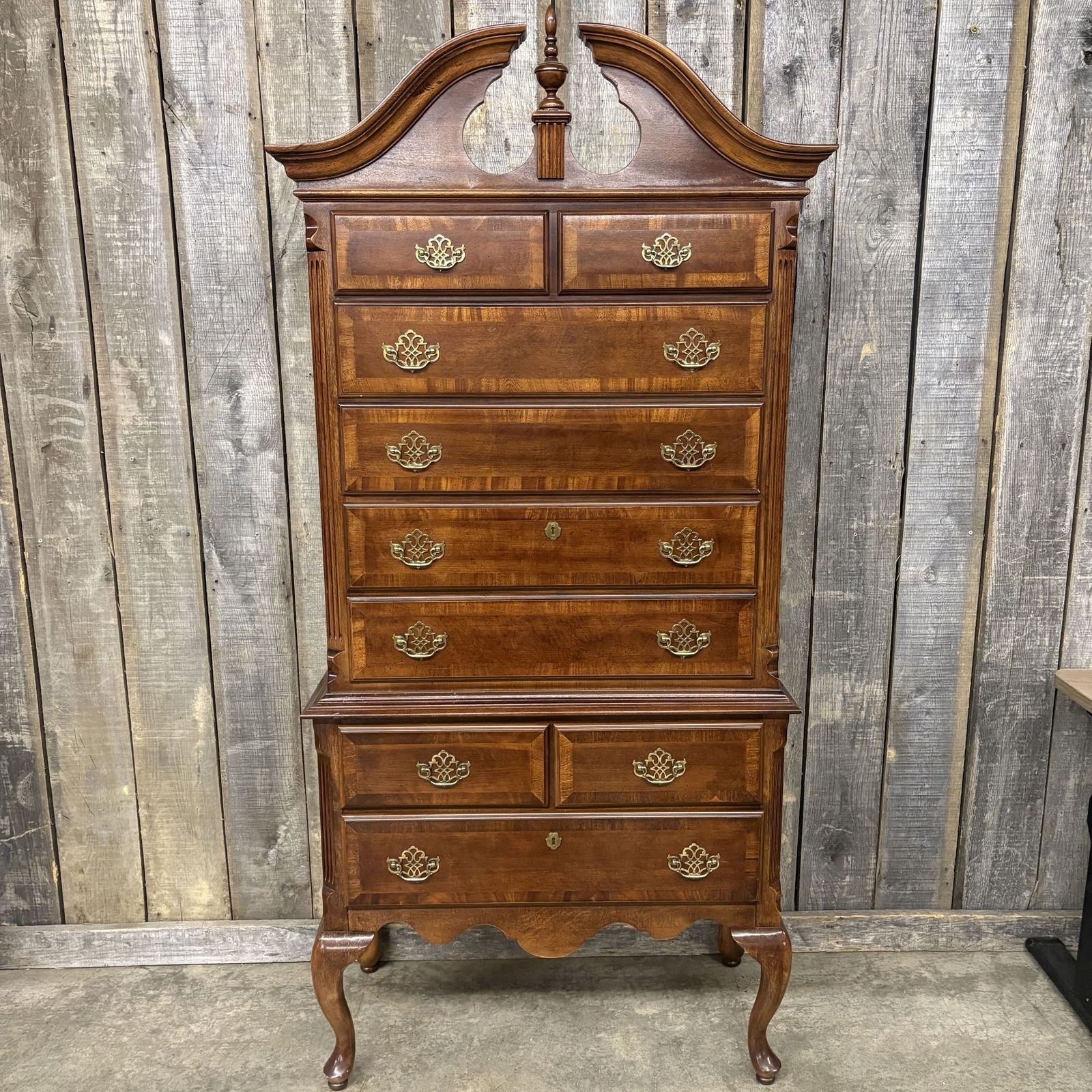 Vintage Philadelphia Style Highboy Chest Of Drawers - Warm Cherry Or Mahogany Finish 18"X36"X79" (1 of 8)