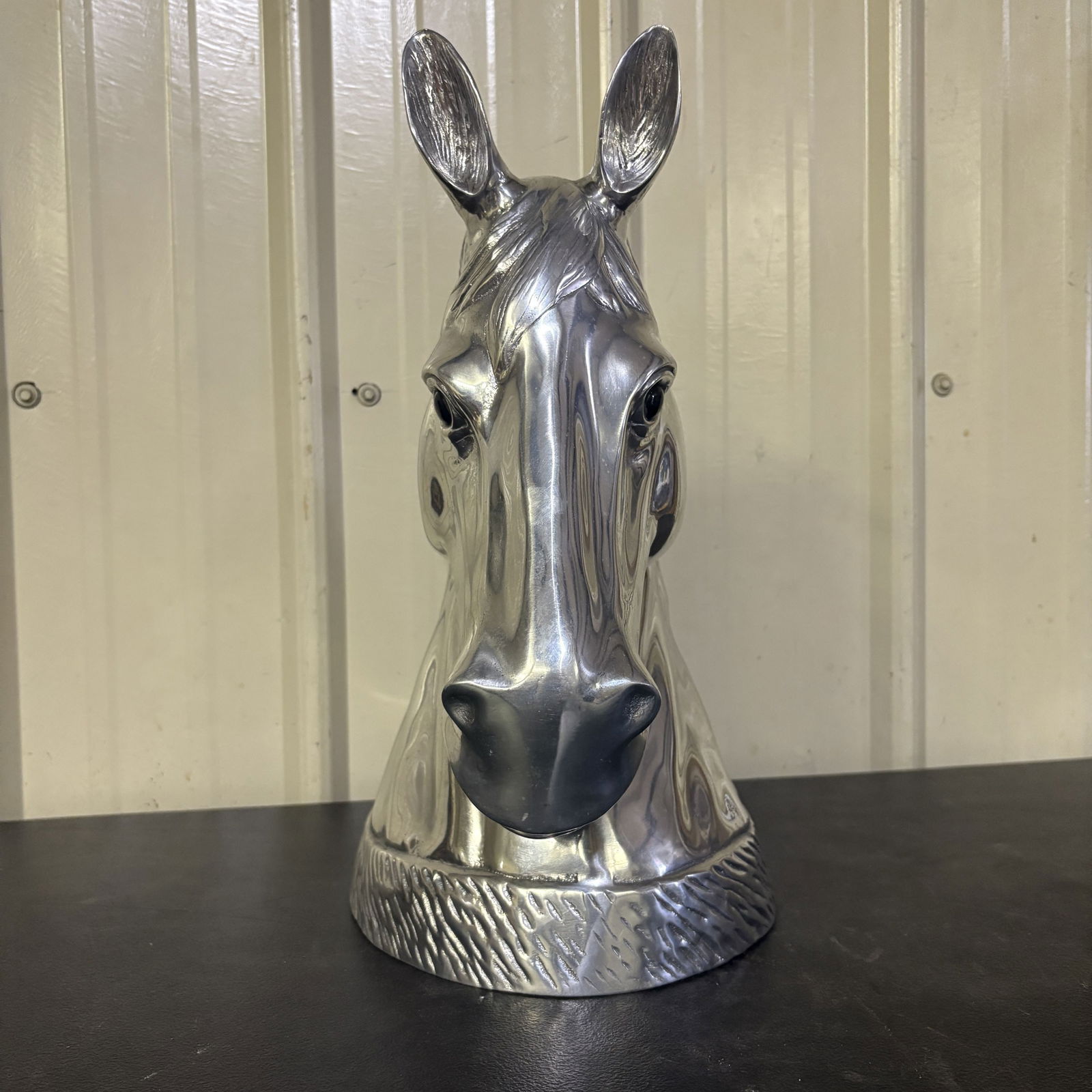 Vintage Equestrian Horse Head Champagne Ice Bucket Cooler 15"X17": Vintage Equestrian Horse Head Champagne Ice Bucket Cooler 15"X17"